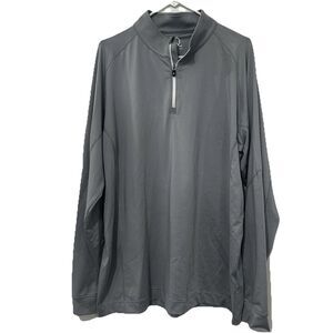 Deolax Pullover Mens 2XL XXL Gray Quarter Zip Golf Performance Stretch Athletic